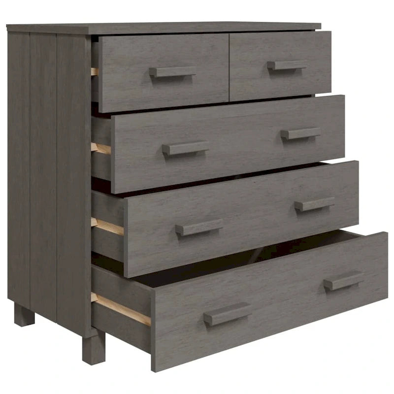Meuble d'appoint/buffet/console en pin massif avec tiroirs, 79x40x80 cm
