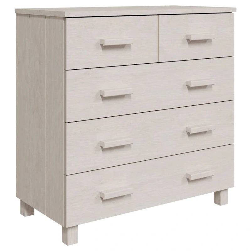 Meuble d'appoint/buffet/console en pin massif avec tiroirs, 79x40x80 cm