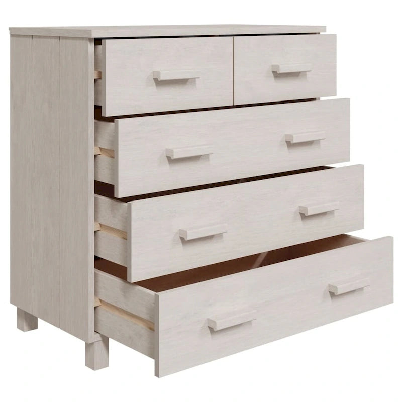 Meuble d'appoint/buffet/console en pin massif avec tiroirs, 79x40x80 cm
