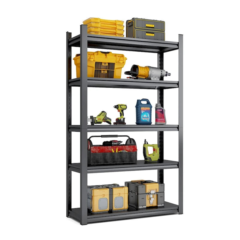 Étagères de rangement à 5 niveaux, étagère métallique robuste, unités de rangement et étagères réglables, étagère de garage de cuisine