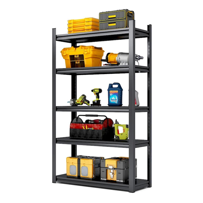 Étagères de rangement à 5 niveaux, étagère métallique robuste, unités de rangement et étagères réglables, étagère de garage de cuisine