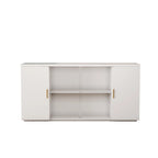 Meubles d'appoint modernes en bois avec 2 portes et 1 porte vitrée