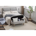 Banc de rangement en tissu de velours Banc de chambre à coucher avec pieds en bois pour salon, chambre à coucher, intérieur