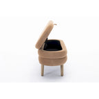 Banc de rangement en tissu de velours Banc de chambre à coucher avec pieds en bois pour salon, chambre à coucher, intérieur