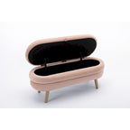 Banc de rangement en tissu de velours Banc de chambre à coucher avec pieds en bois pour salon, chambre à coucher, intérieur