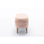 Banc de rangement en tissu de velours Banc de chambre à coucher avec pieds en bois pour salon, chambre à coucher, intérieur