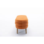 Banc de rangement en tissu de velours Banc de chambre à coucher avec pieds en bois pour salon, chambre à coucher, intérieur