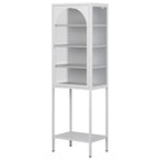 Étagère de rangement à 5 niveaux avec 3 tablettes réglables