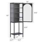 Étagère de rangement à 5 niveaux avec 3 tablettes réglables
