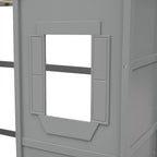 Lit mezzanine en bois avec échelle, taille double