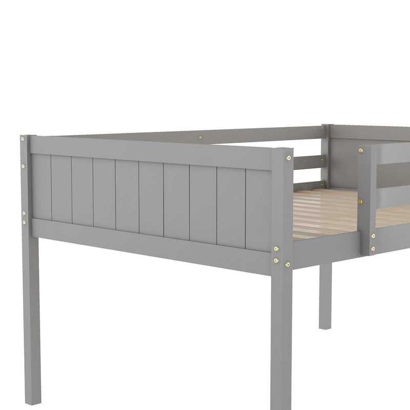 Lit mezzanine bas en bois Harper&Bright Designs avec échelle convertible