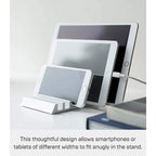 Support pour téléphone et tablette en aluminium, support de bureau minimaliste 13x10x1,8 cm