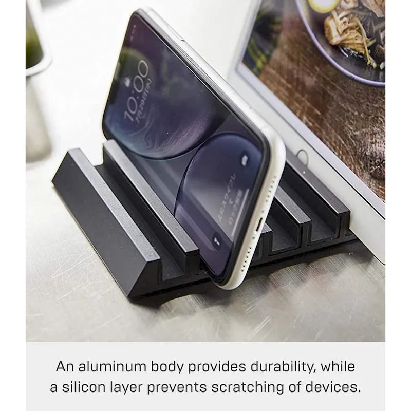 Support pour téléphone et tablette en aluminium, support de bureau minimaliste 13x10x1,8 cm