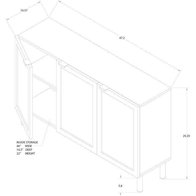 Armoire 3 portes Orre - Marron