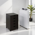 5 Drawer File Cabinet Storage Organizer Filing Cabinet with Wheels