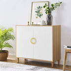 Meuble de rangement avec portes et étagères, meuble en MDF avec étagères réglables, buffet autoportant