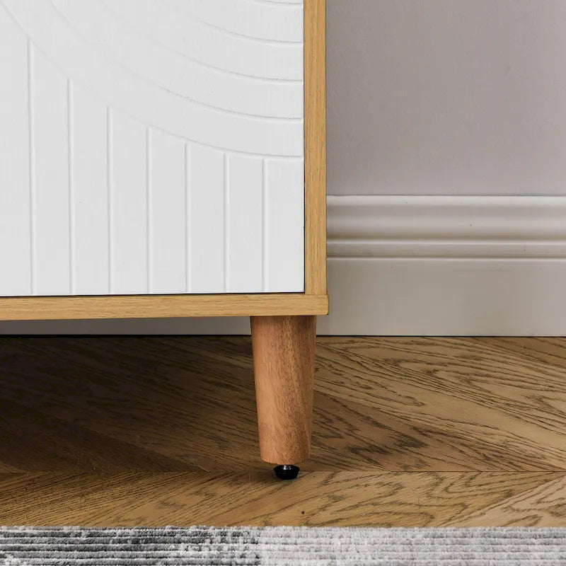 Meuble de rangement avec portes et étagères, meuble en MDF avec étagères réglables, buffet autoportant