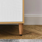 Meuble de rangement avec portes et étagères, meuble en MDF avec étagères réglables, buffet autoportant