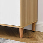 Meuble de rangement avec portes et étagères, meuble en MDF avec étagères réglables, buffet autoportant