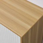 Meuble de rangement avec portes et étagères, meuble en MDF avec étagères réglables, buffet autoportant