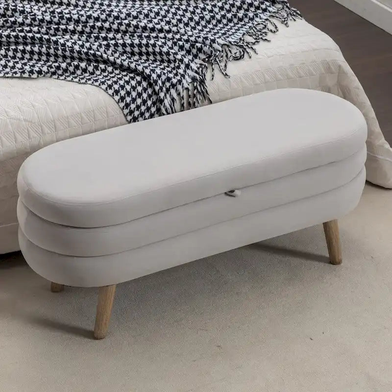 Banc à chaussures avec siège rembourré, pouf d'entrée en velours couleur citrouille