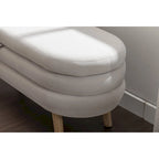 Banc à chaussures avec siège rembourré, pouf d'entrée en velours couleur citrouille