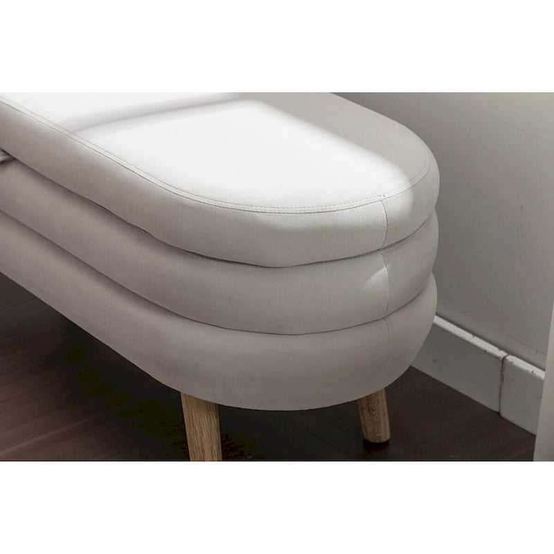 Banc à chaussures avec siège rembourré, pouf d'entrée en velours couleur citrouille