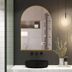 Meuble mural de salle de bain à cadre métallique avec miroir et étagères réglables