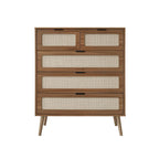 Meuble de rangement 5 tiroirs, commode d'appoint, convient pour le salon, la chambre, la salle à manger, le bureau.