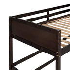 Lit mezzanine en bois massif taille double avec caractéristiques de sécurité