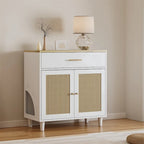 Buffet en bois, meuble de rangement pour salon