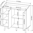 Buffet de rangement - 13,38P x 31,5L x 33,46H