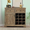 Buffet de style campagnard classique en bois avec porte-bouteilles amovibles