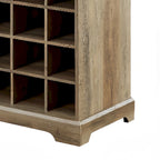 Buffet de style campagnard classique en bois avec porte-bouteilles amovibles