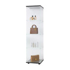 Vitrine en verre 4 étagères avec porte