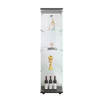 Vitrine en verre 4 étagères avec porte