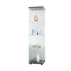 Vitrine en verre 4 étagères avec porte