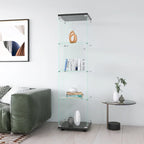 Vitrine en verre 4 étagères avec porte