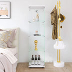 Vitrine en verre 4 étagères avec porte