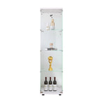 Vitrine en verre 4 étagères avec porte