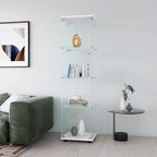 Vitrine en verre 4 étagères avec porte