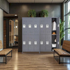 Casier métallique à 6 portes de 183 cm de haut avec serrure pour employés, armoire de rangement pour gymnase à domicile, bureau, école, garage, gris