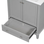 Meuble de rangement haut de salle de bain autoportant avec étagères réglables et porte
