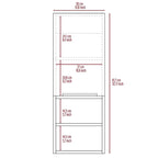 Meuble de salle de bain à porte unique avec 2 étagères intérieures et 2 étagères externes, fixation murale ou au sol