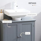 Meuble sous-vasque avec 2 portes et étagère réglable (sans lavabo)