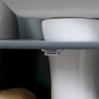 Meuble sous-vasque avec 2 portes et étagère réglable (sans lavabo)