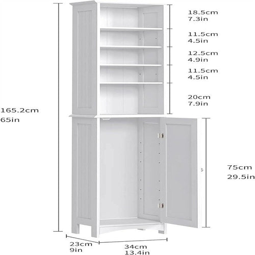 Armoire de rangement de salle de bain - 9P x 13,4L x 65H