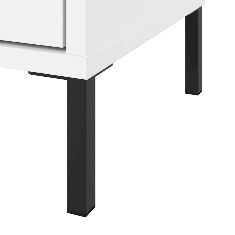 Meuble de rangement de salle de bain autoportant avec étagères