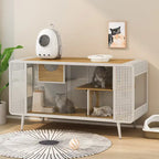 55.12 Maison spacieuse pour chat avec verre trempé pour salon